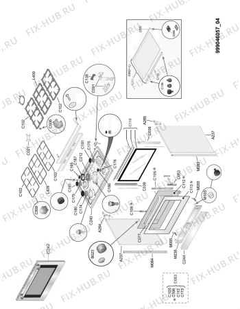 Схема №4 ACM 9412/1 G/IX с изображением Клавиша для плиты (духовки) Whirlpool 482000018616