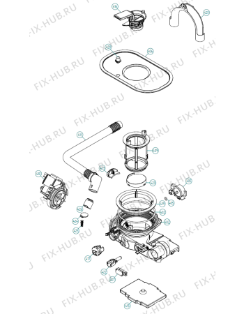 Взрыв-схема посудомоечной машины Asko D5435 EU   -White (340695, DW90.1) - Схема узла 04