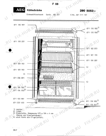 Взрыв-схема холодильника Aeg SANTO 162 EST - Схема узла Section1