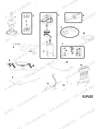 Схема №1 MC057CUM0UK (F100194) с изображением Всякое для электрокофеварки Indesit C00496227