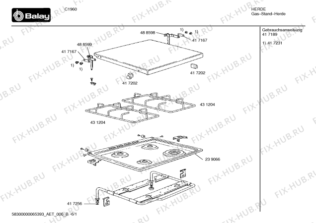 Схема №3 C1850 с изображением Шарнир для плиты (духовки) Bosch 00417263