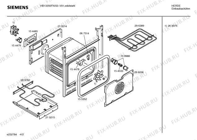 Схема №3 HBN216UFN с изображением Инструкция по установке/монтажу для духового шкафа Bosch 00520850