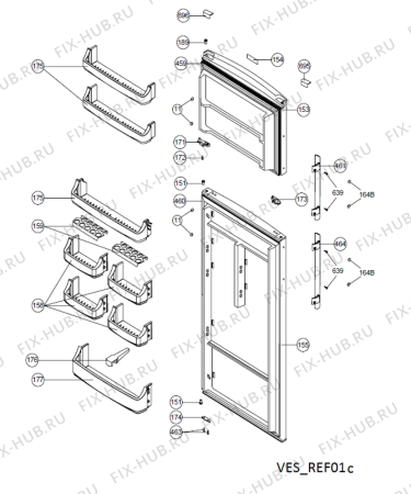 Схема №4 WTH4910 NFX с изображением Часовой механизм для холодильника Whirlpool 482000022351