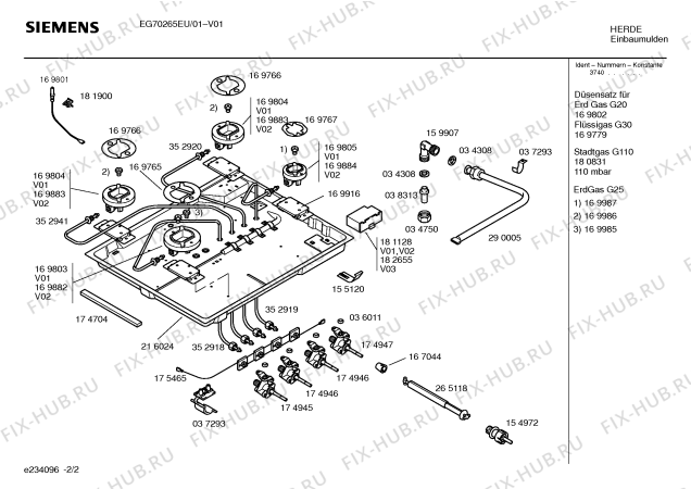 Схема №1 EG70265EU с изображением Стеклокерамика для плиты (духовки) Siemens 00218723