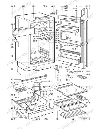 Схема №1 EVU 1343/2 AF с изображением Рукоятка для холодильной камеры Whirlpool 481249868139