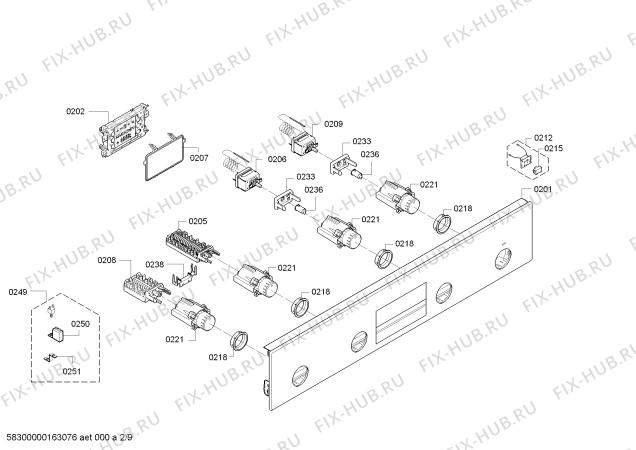 Взрыв-схема плиты (духовки) Bosch HBN53R550B Bosch - Схема узла 03