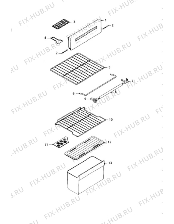 Взрыв-схема холодильника Tricity Bendix FD801W - Схема узла Furniture