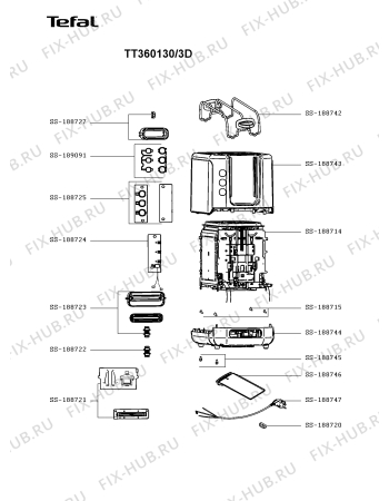 Схема №1 TT360130/3D с изображением Холдер для электрофритюрницы Tefal SS-188742