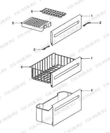 Взрыв-схема холодильника Electrolux EU0944T/CH - Схема узла Furniture