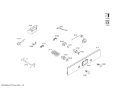 Схема №1 HBB42C350E с изображением Передняя часть корпуса для электропечи Bosch 00672885