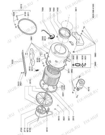 Схема №1 AWF 935 с изображением Рукоятка для стиральной машины Whirlpool 481246079014