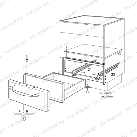 Взрыв-схема комплектующей Husqvarna Electrolux QSP5520W - Схема узла H10 Storage/Warming