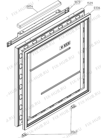 Схема №2 KSI8259F (569480, ZOPI1066) с изображением Ящичек для холодильной камеры Gorenje 570559