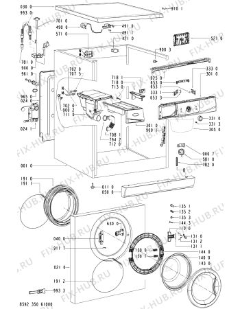 Схема №1 AWO/D 4310 с изображением Декоративная панель для стиралки Whirlpool 481245216799