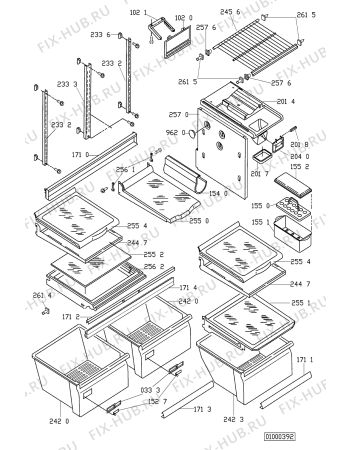 Схема №7 ARG 494/WP с изображением Полка для холодильника Whirlpool 481941879526
