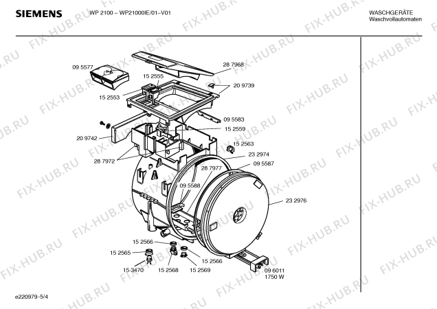 Схема №3 CV40800IL CV4080 с изображением Инструкция по эксплуатации для стиральной машины Siemens 00517825