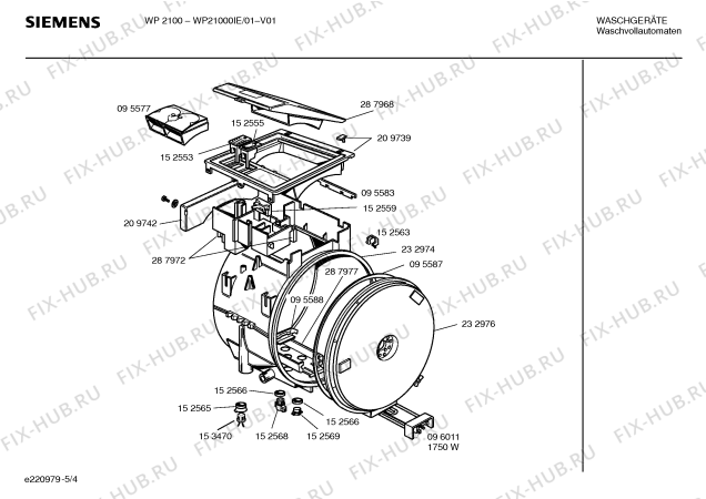 Взрыв-схема стиральной машины Siemens WP21000IE WP2100 - Схема узла 04