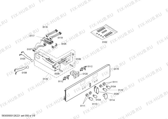 Схема №2 B4540W0FN с изображением Дисплейный модуль для электропечи Bosch 00664398