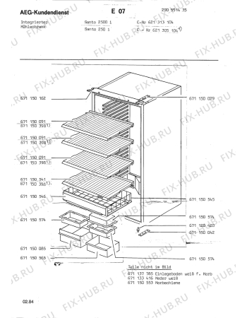 Схема №1 SIEHE 621312104 с изображением Шарнир для холодильника Aeg 8996711500299