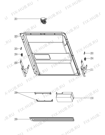 Схема №3 GCX 112 FD с изображением Холдер для посудомойки Whirlpool 482000018977