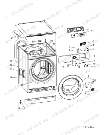 Схема №3 WWDP11716S (F094050) с изображением Обшивка для стиралки Indesit C00502292