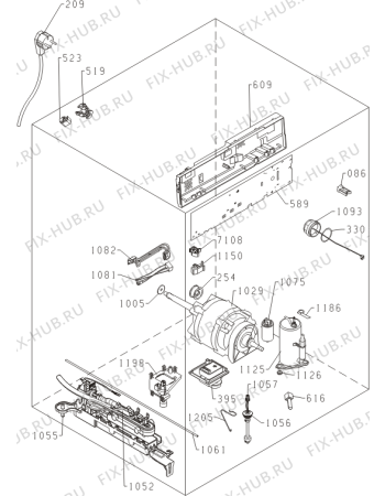 Взрыв-схема стиральной машины Gorenje D98F65F (549204, SP10/33C) - Схема узла 03