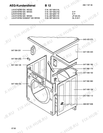 Взрыв-схема стиральной машины Aeg LTH520W  SA - Схема узла Section1