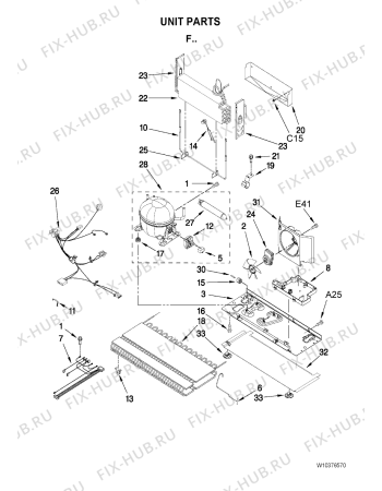 Схема №5 G37025PEAW с изображением Другое для холодильной камеры Whirlpool 481201228205