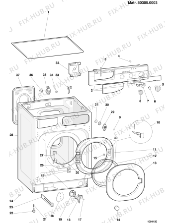 Схема №1 WDS1000UK (F017741) с изображением Декоративная панель для стиралки Indesit C00058282