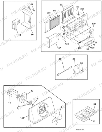 Взрыв-схема холодильника Aeg Electrolux S85628SK13 - Схема узла Diffusor