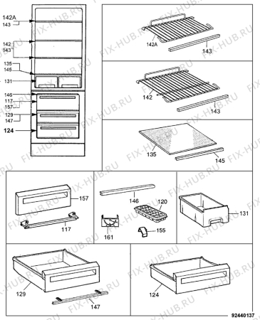 Взрыв-схема холодильника Arthurmartinelux AR3119B - Схема узла Accessories Refrigerator