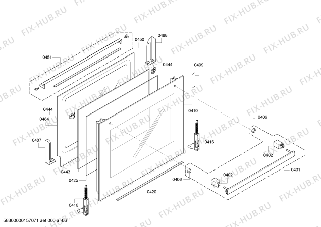 Схема №4 HBA63A224F с изображением Панель управления для духового шкафа Bosch 00707676