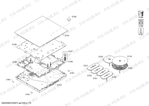 Схема №2 CI262103 с изображением Стеклокерамика для электропечи Bosch 00773108