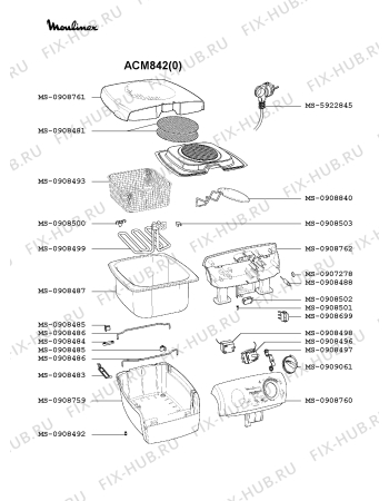 Схема №1 ACM841(0) с изображением Контейнер для тостера (фритюрницы) Moulinex MS-0908493