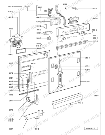Взрыв-схема посудомоечной машины Whirlpool ADG 8370 IX - Схема узла
