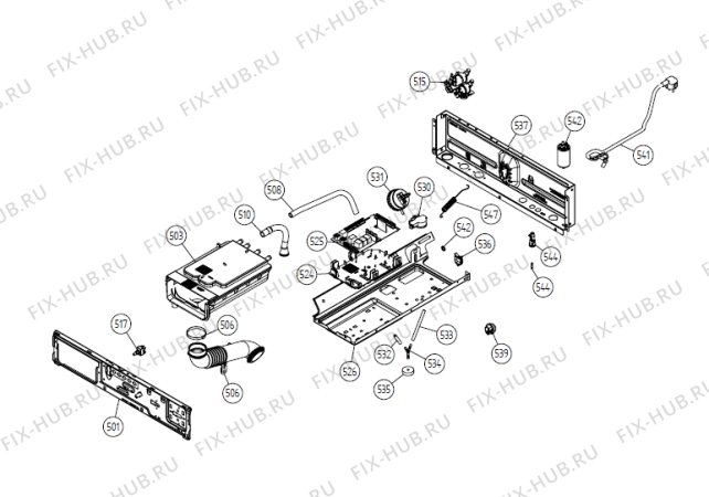 Взрыв-схема стиральной машины Gorenje W06620D SF   -White (180818, WM50) - Схема узла 05