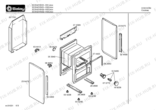 Схема №3 3CIX411N с изображением Столешница для электропечи Bosch 00217047