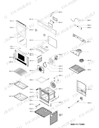 Схема №1 IFW3844PIXAUS с изображением Панель для духового шкафа Whirlpool 481010898218