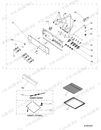 Схема №2 ACM 6611 G/IX с изображением Всякое для плиты (духовки) Whirlpool 482000017694