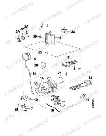 Взрыв-схема стиральной машины Zanussi T1024V - Схема узла Electrical equipment 268