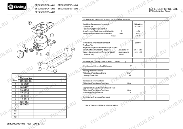 Схема №2 4FE3520A с изображением Дверь для холодильной камеры Bosch 00241832