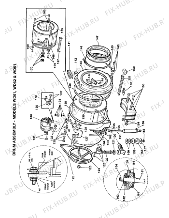 Взрыв-схема плиты (духовки) Hotpoint WD61P (F033019) - Схема узла