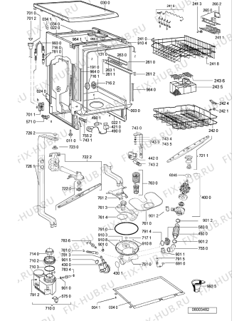 Схема №1 ADP Sealine с изображением Обшивка для посудомоечной машины Whirlpool 481245372467