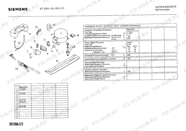 Взрыв-схема холодильника Siemens GT3151 - Схема узла 02