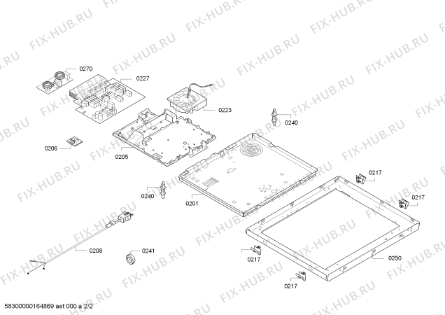 Взрыв-схема плиты (духовки) Bosch PIA611T66X BO.4I.60.BAS.M.N20.NO FRAME - Схема узла 02