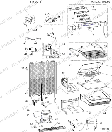 Взрыв-схема холодильника SCHOLTES RCB31AAF (F077885) - Схема узла