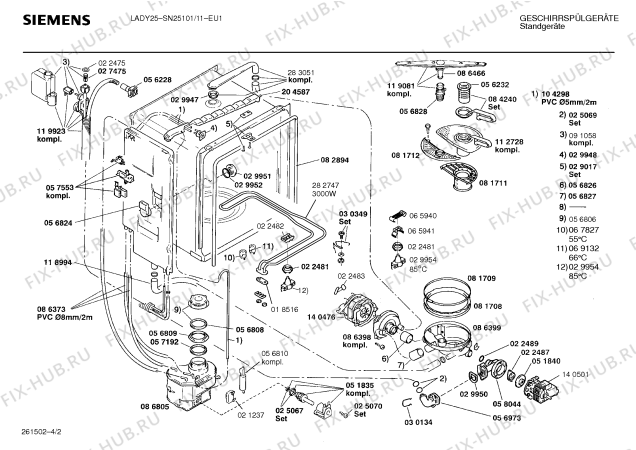 Схема №1 SN25101 с изображением Панель для посудомойки Siemens 00283828