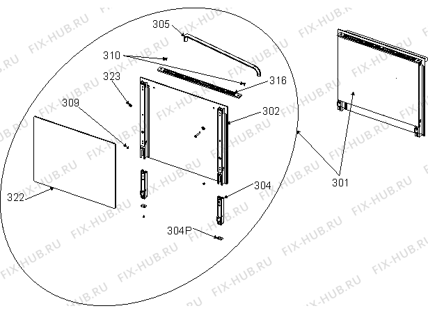 Взрыв-схема плиты (духовки) Gorenje K57CLI1 (344516, 257D.32) - Схема узла 04