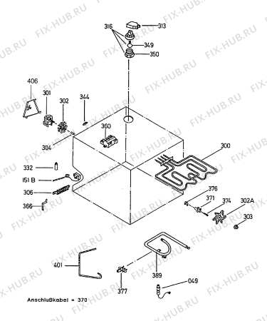 Взрыв-схема плиты (духовки) Dessauer (N Dr) EG3/1431 - Схема узла Functional parts