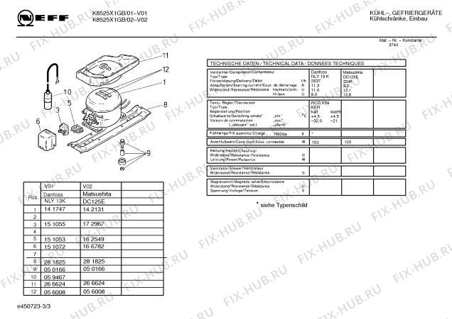 Взрыв-схема холодильника Neff K8525X1GB k8525 - Схема узла 03